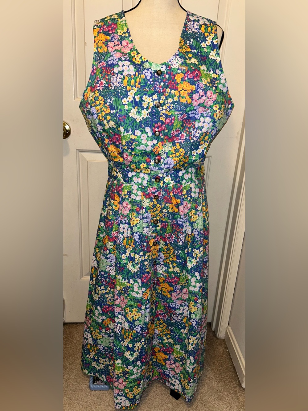 Faith Mountain Company Vintage Cotton Floral Dress Women’s XLarge Never Worn